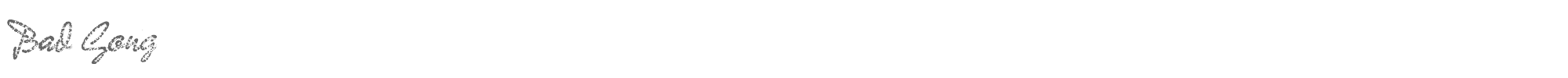 Sample characters Bad Gong Font